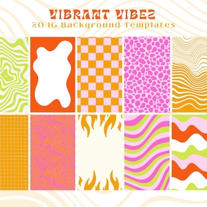 Vibrant Vibez Instagram Story Background Templates, Trendy Phone Wallpapers