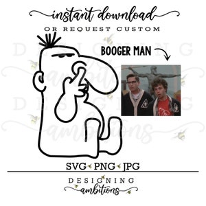 Revenge of the Nerds, Booger Man SVG - Cutting file Instant download SVG for heat transfer or sublimation.