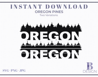 PINOS DE OREGON . ¡¡Descarga instantánea!! - png & svg, Iron-on, Cricut para camiseta, taza, etc.