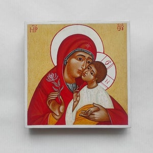 Mother of God. Handpainted icon. The Virgin. Orthodox icon.