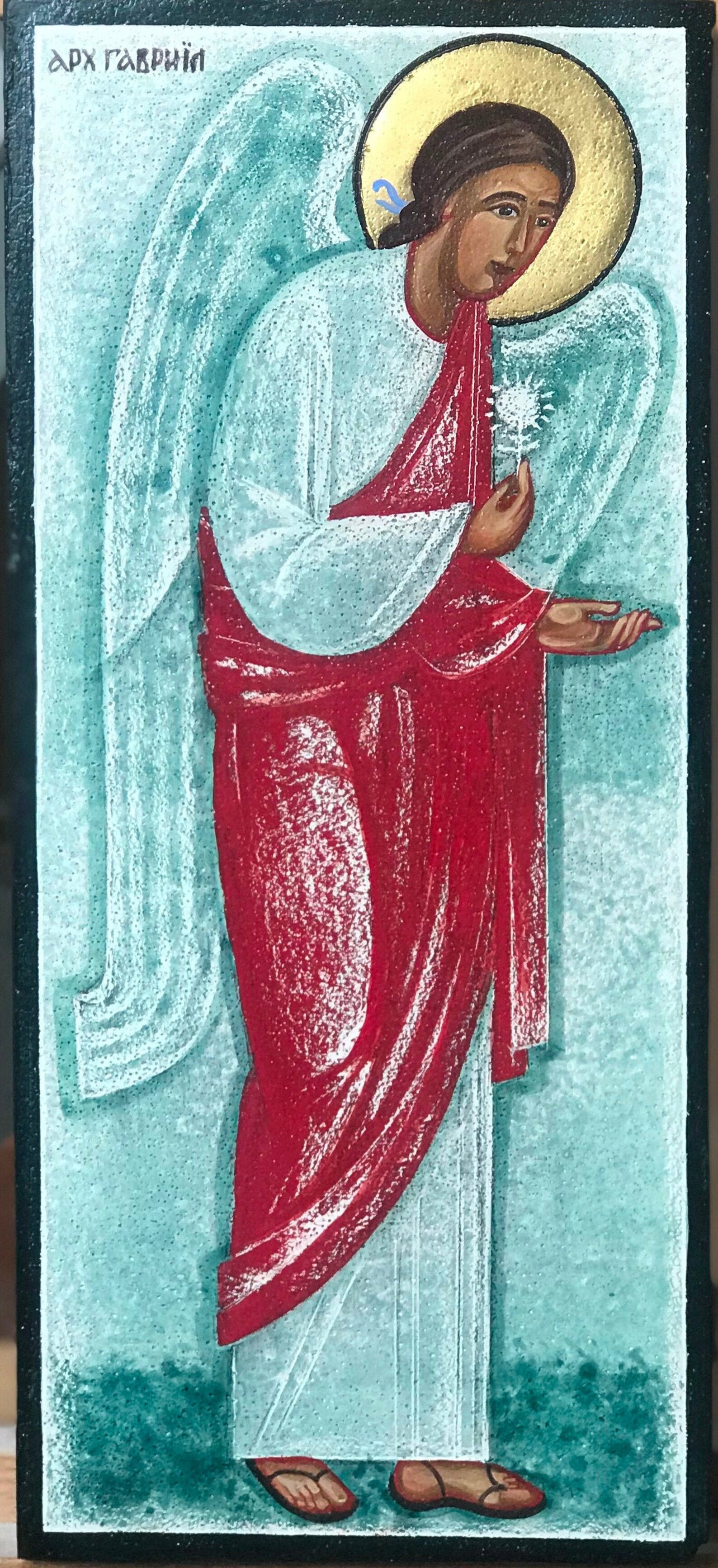 Archangel Gabriel Holds a Flower in His Hands Part of the Etsy