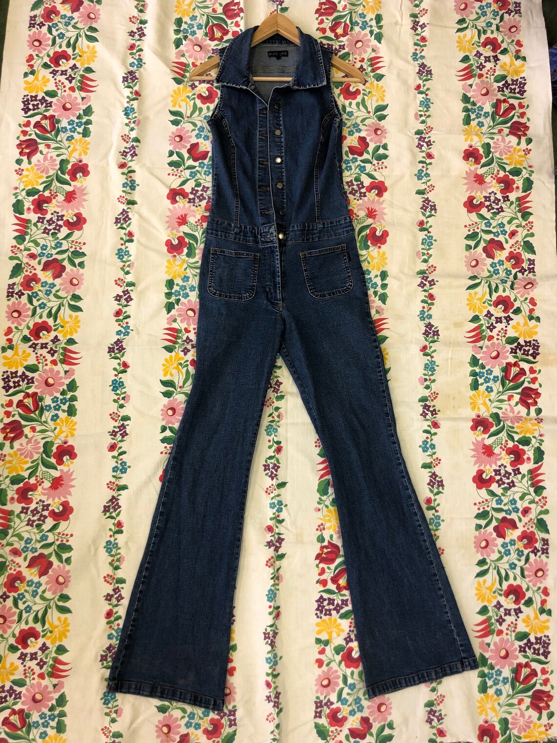 Bootcut flare sleeveless denim overalls vintage y2k boiler Etsy