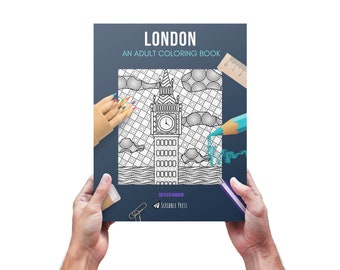 Download London Coloring Book Etsy