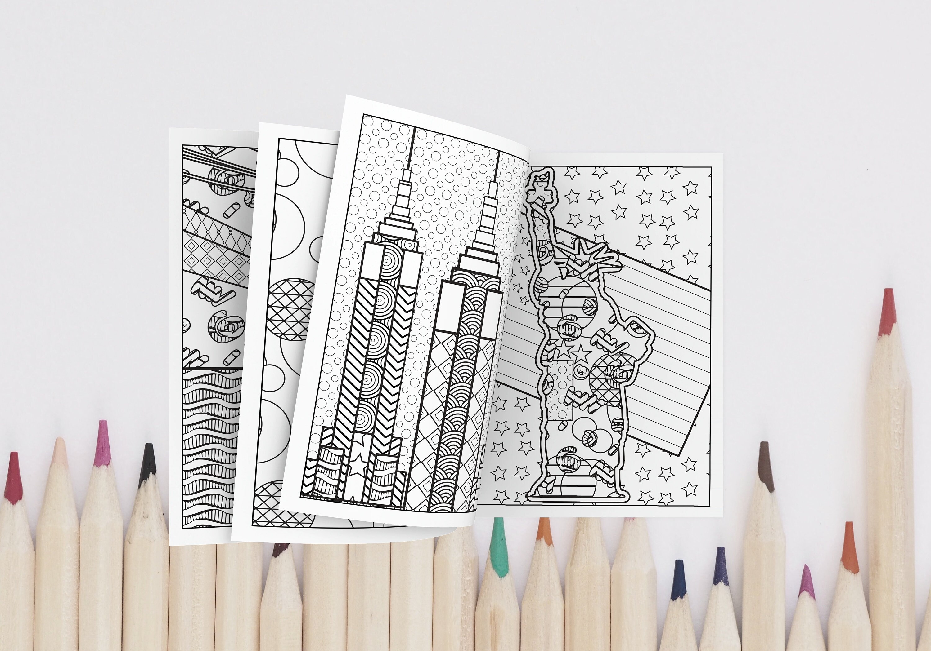 New York Coloring Book For Adults | Etsy