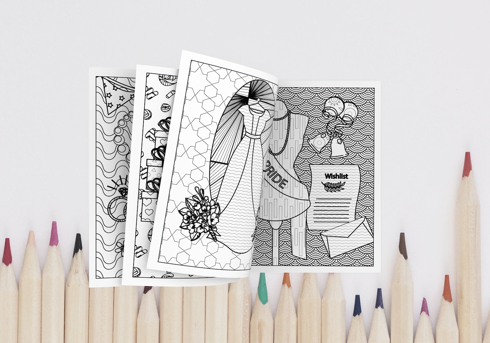 Bridal Shower Coloring Book for Adults Etsy