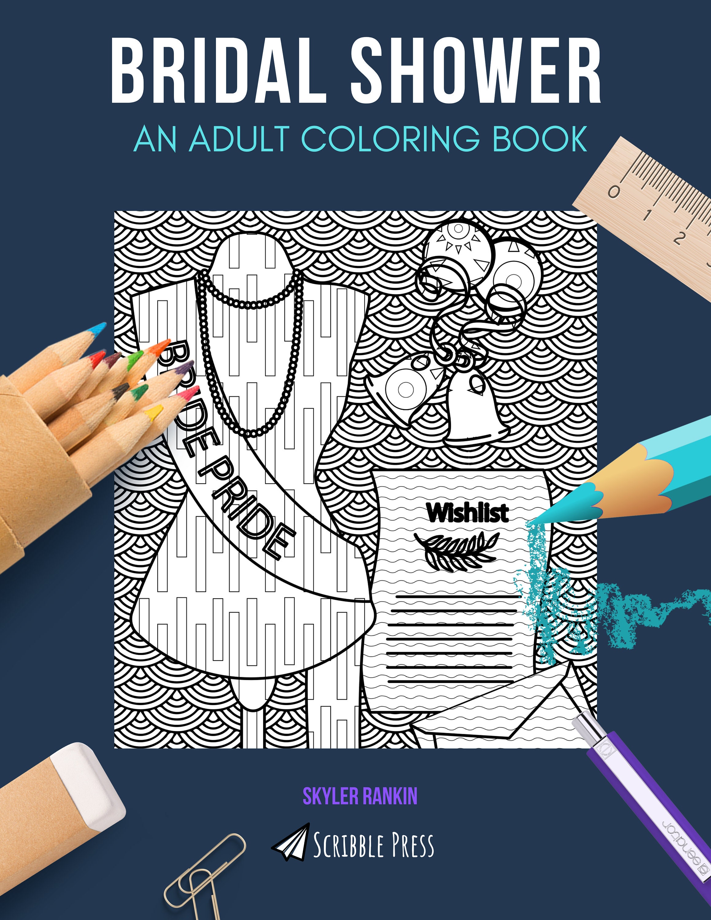 Bridal Shower Coloring Book for Adults Etsy