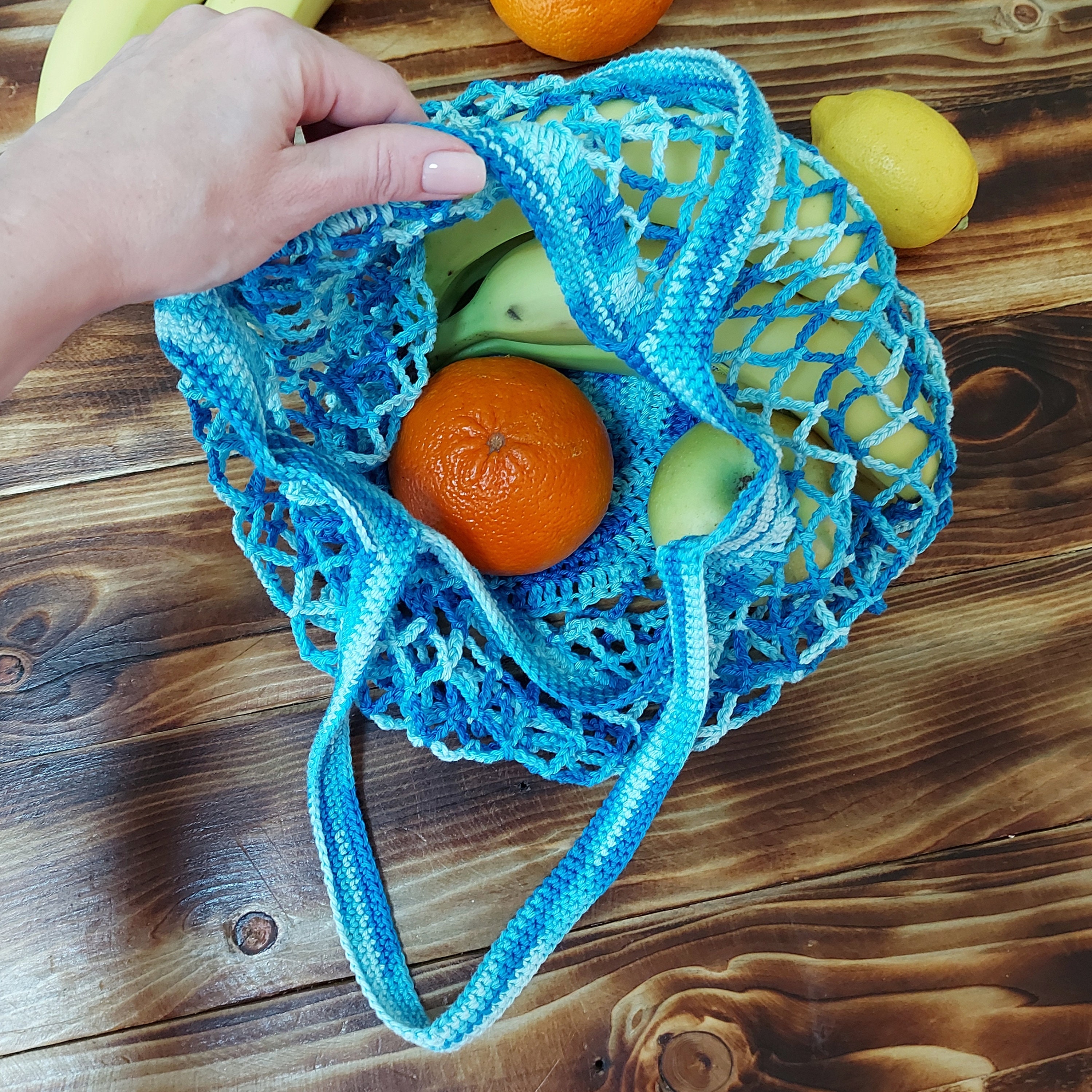 Crochet pattern string bag handmade eco bag description Etsy