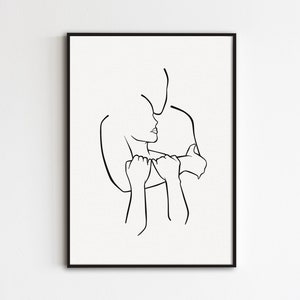 Man and Woman Line Art Couple Hugging Line Art Relationship 