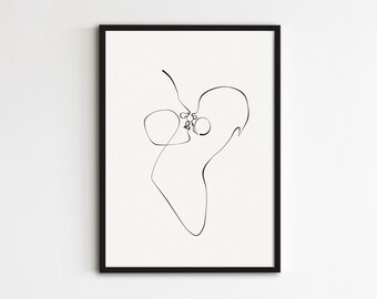Baby Line Drawing Etsy