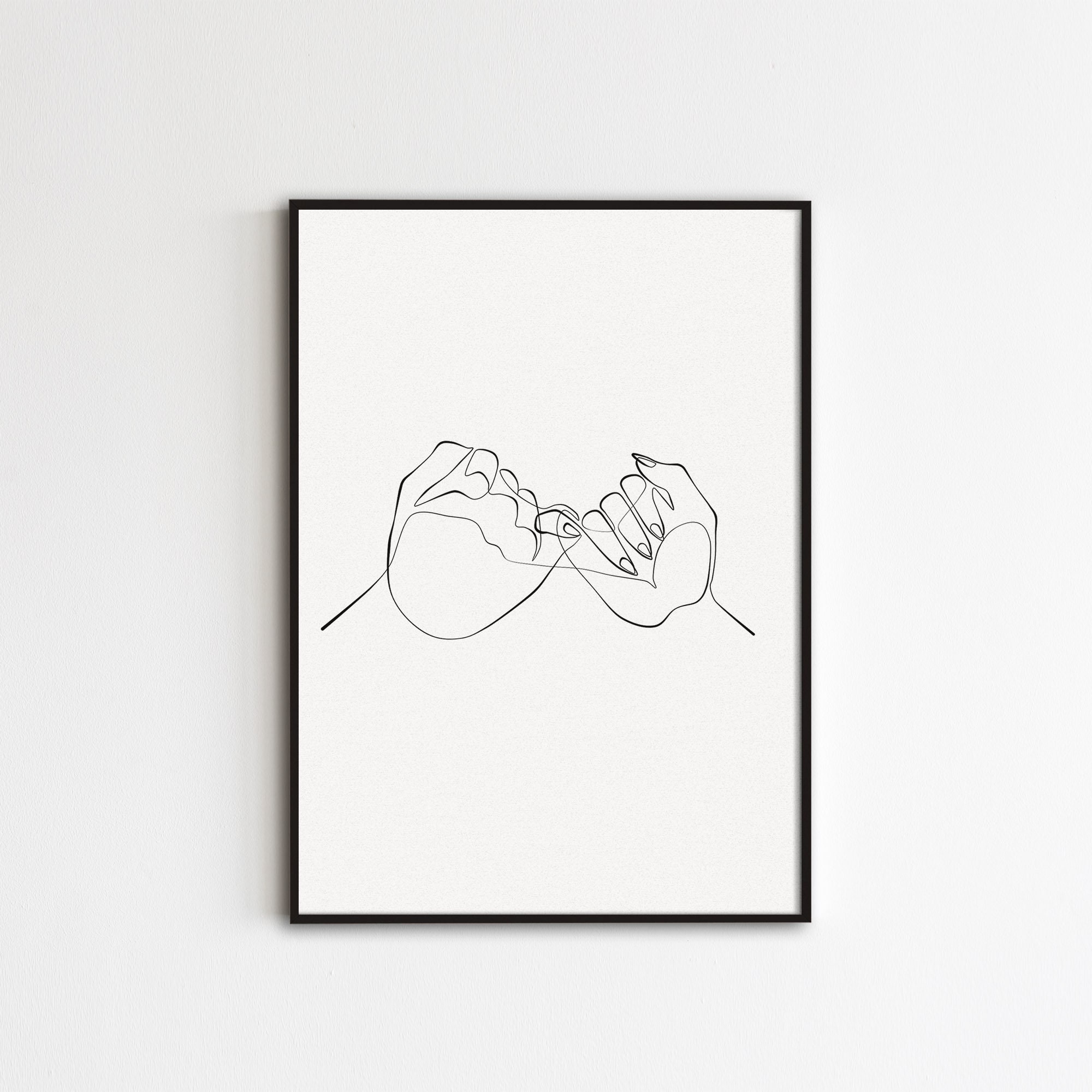 Pinky Promise Single line art | Art Print