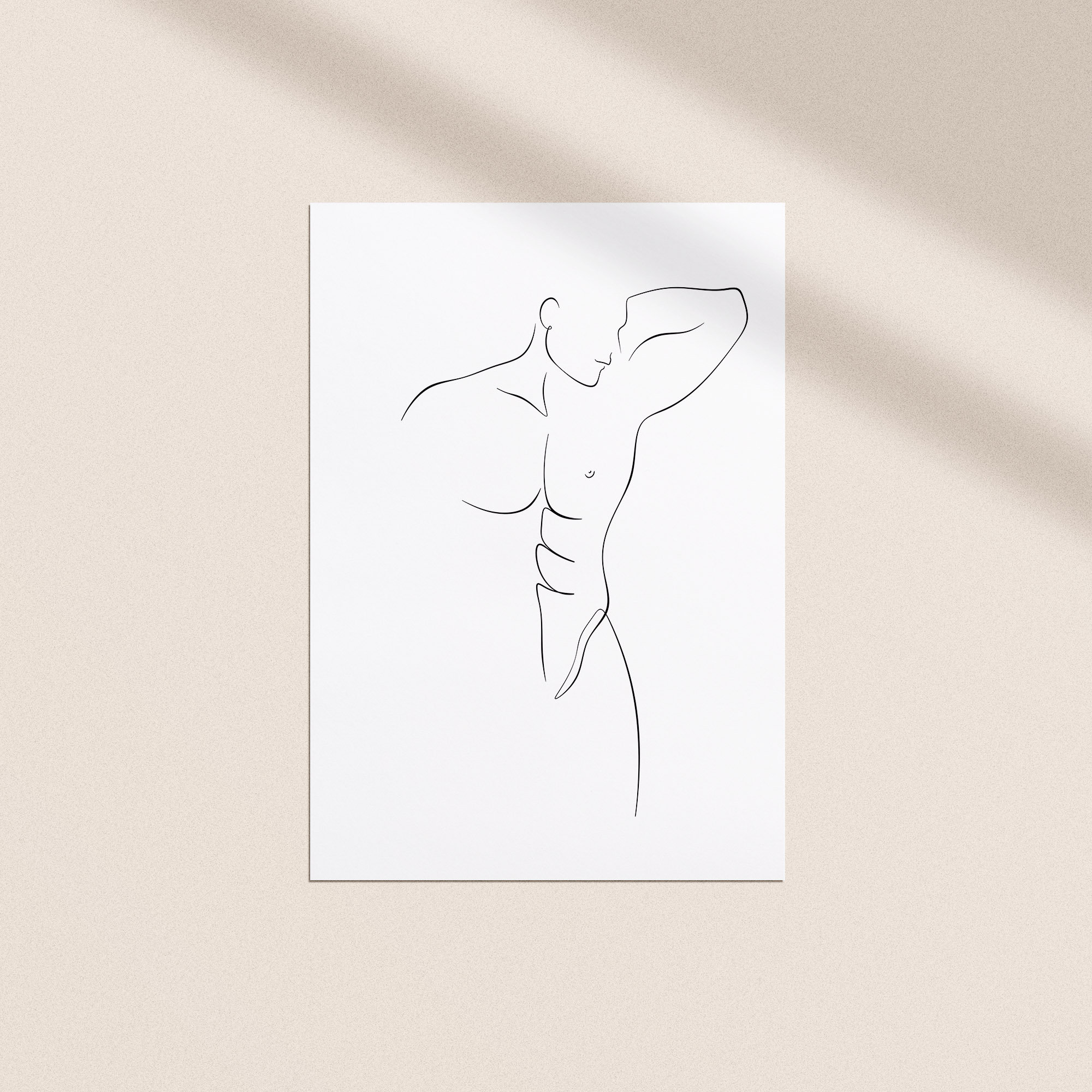 Line Abstract Man Abstract Man Line Art Print Male Body Line Drawing Male - Etsy