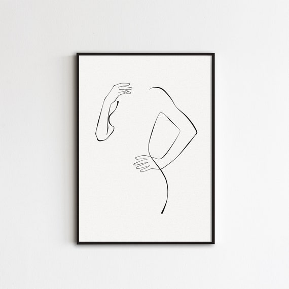 Arte de línea de silueta de mujer, dibujo de línea corporal, arte corporal  femenino abstracto, dibujo de mujer minimalista, mujer de arte de línea  mínima -  México