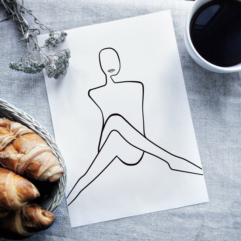 abstract body sketch