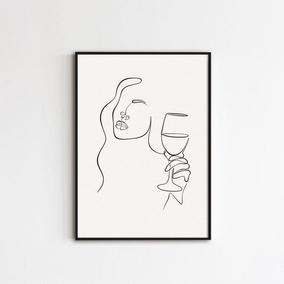 Minimalist Feminist Faces - Line Drawing Stainless Steel Wide Mouth Water  Bottle