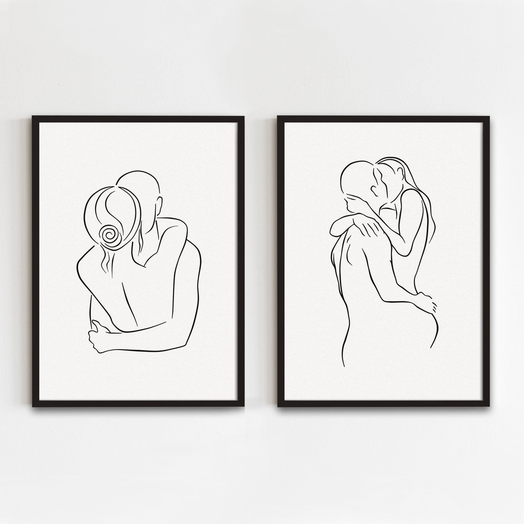 ALMOST KISS LINE ART, Love romantic cute, Couple of lovers iPad Case &  Skin by yourtravelguide