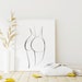 Legs Line Art, Abstract Butt Print, Woman Back Drawing, One Line