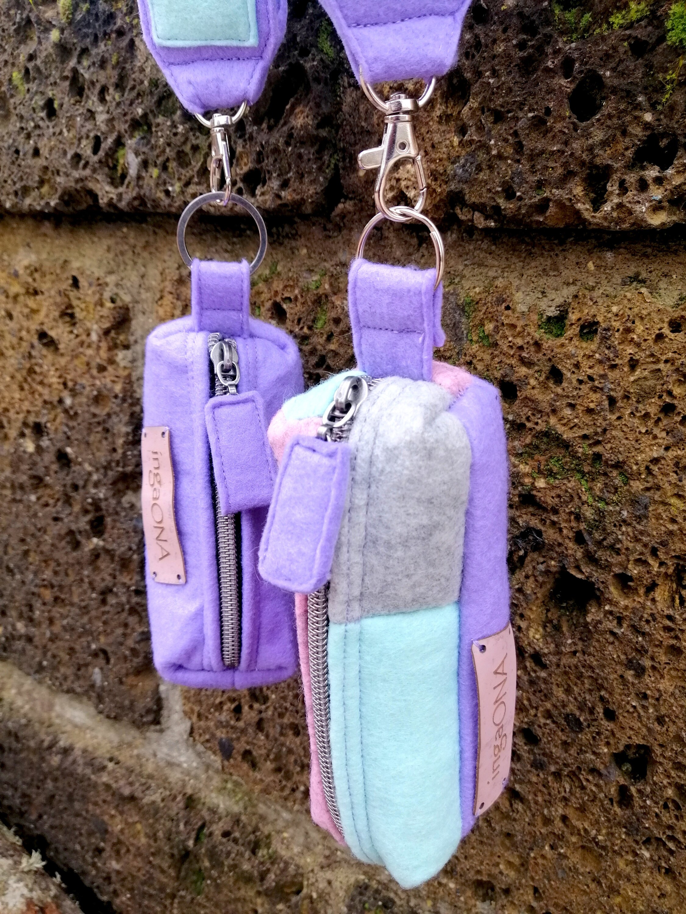 Lila/gemischte Farbe Schlüsselanhänger / Münze Geldbörse/Boho | Etsy