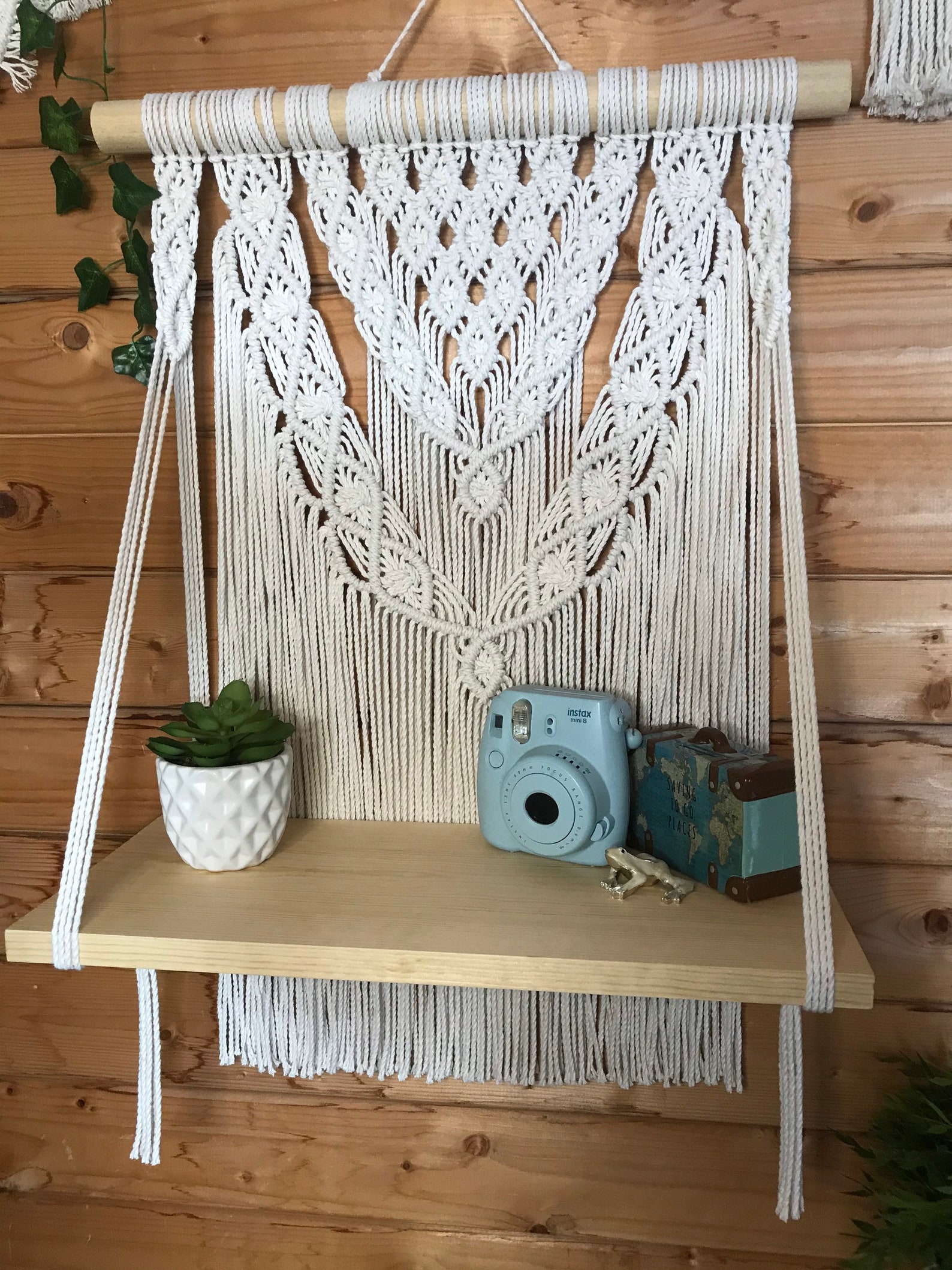 Macrame Shelf Large Handmade in Cornwall. Etsy