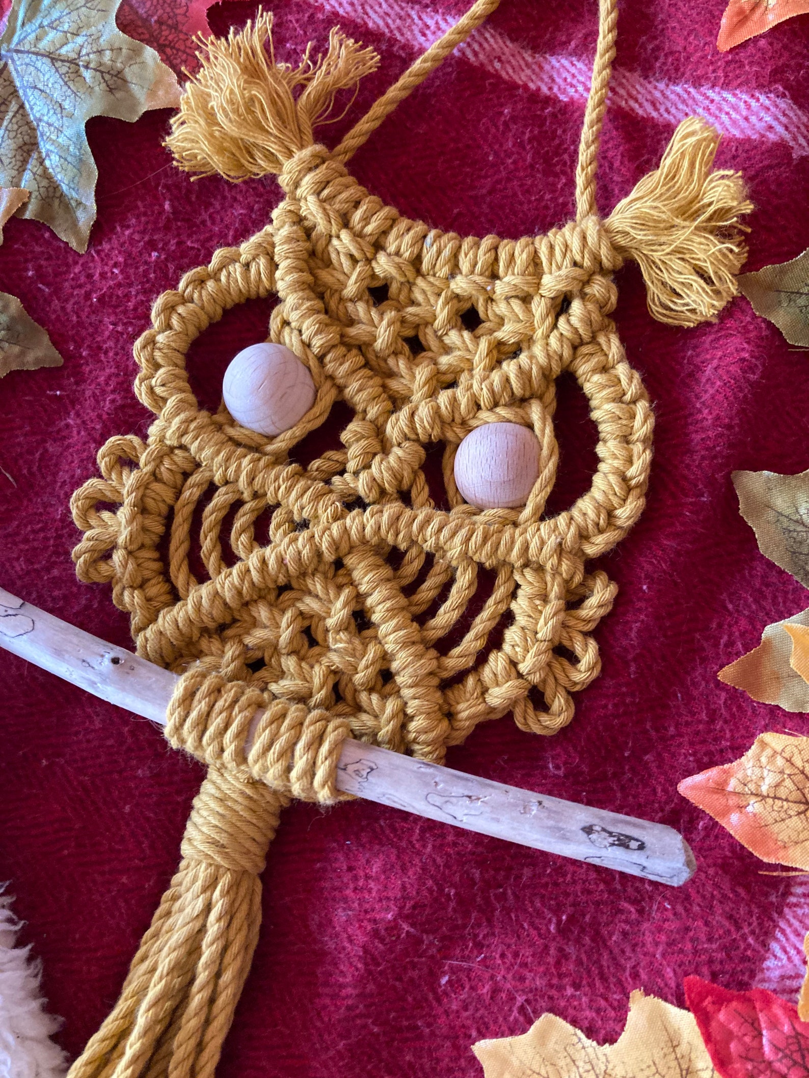 Driftwood Macrame Owls Wall Decor homemade Wall Art Etsy