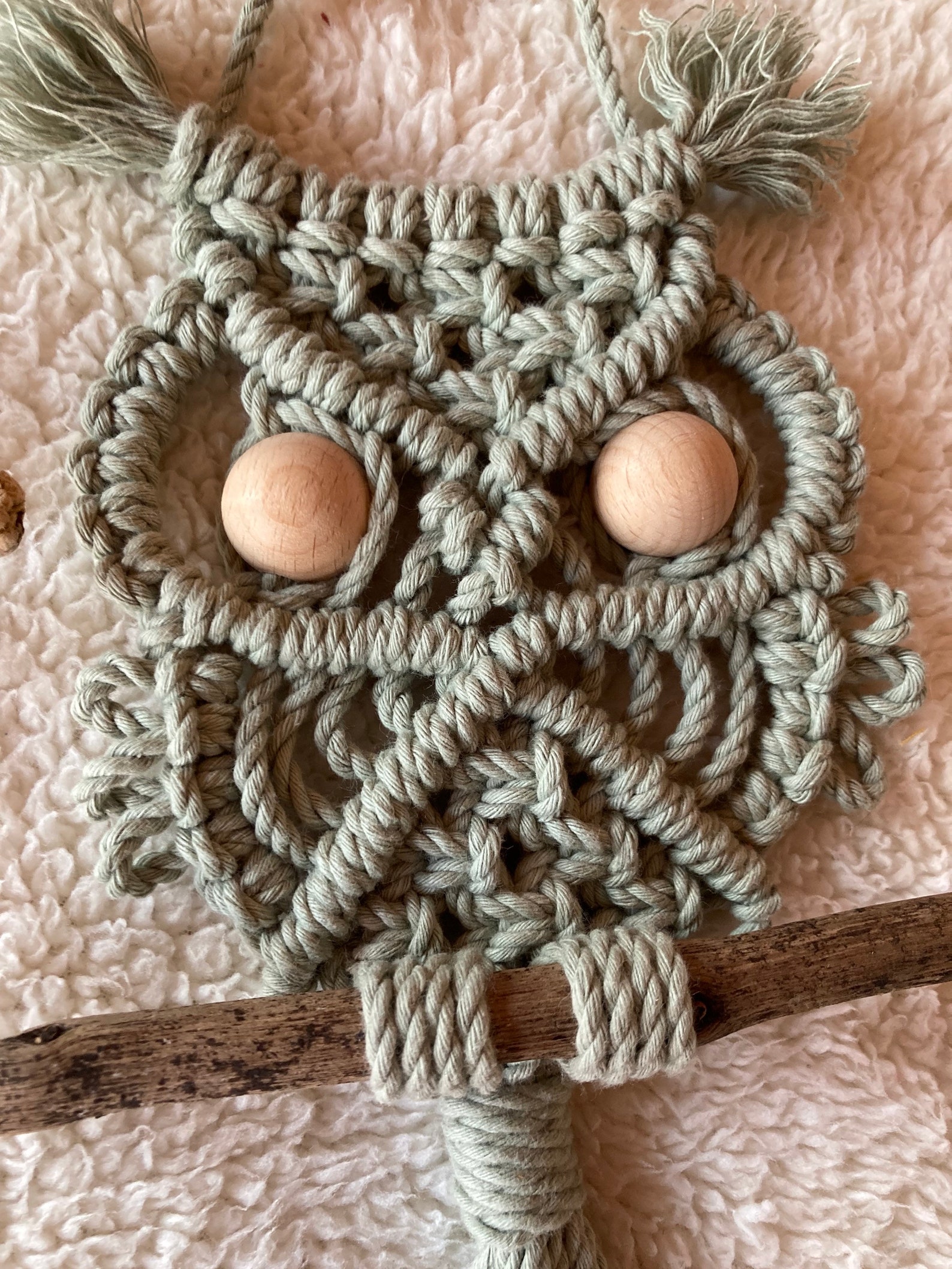 Driftwood Macrame Owls Wall Decor homemade Wall Art Etsy