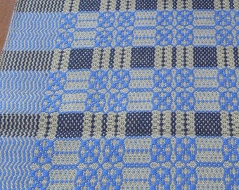 Hand Woven Overshot Table Runner