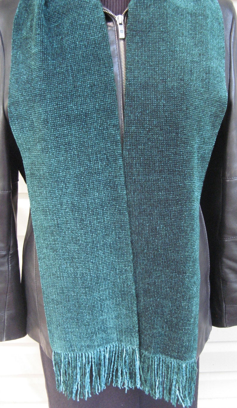 Hand Woven Rayon Chenille Scarf image 2