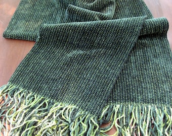 Hand Woven Rayon Chenille Scarf