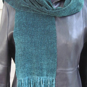 Hand Woven Rayon Chenille Scarf image 3