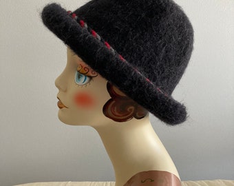 Hand Knit Felted Wool Hat