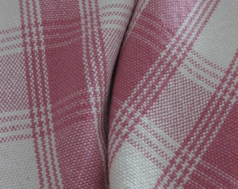 Manta para bebé en rosa palo y color natural - 100% algodón tejido a mano