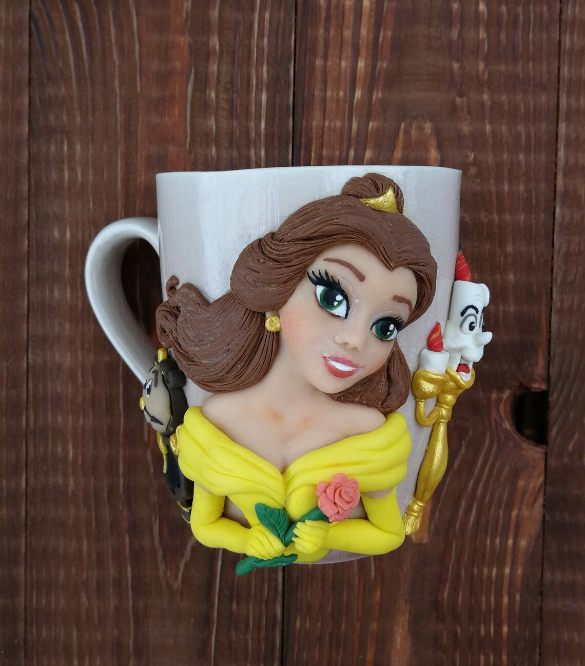 Cup with decor belle cup tea set partybeauty and the beast | Etsy