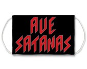 Ave Satanas Sublimation Face Mask