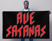 Ave Satanas Sublimation Flag