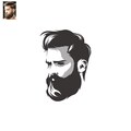 Monochrome Avatar (Custom Digital Portrait) - Pop Art Vector - Custom Illustration - / Formal Avatar - Personalized. Cartoon Logo product logo