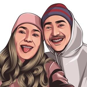 Custom Portrait, Vector Art, Personalized Avatar, Couple Portrait, Family Portrait, Illustration, Gift, Cartoon, Digital Art, Valentines Day