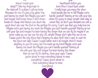 Niestandardowy tekst piosenki Heart Lyric SVG