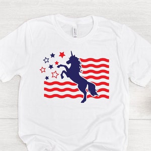 Unicorn 4th of July Svg, Unicorn American Flag Svg, Patriotic Unicorn, Cricut and Silhouette Cut Files