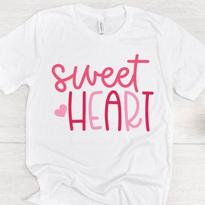 Sweet Heart Svg, Valentijnsdag handgeschreven SVG, gesneden bestand voor Cricut en silhouet