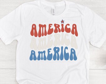 Retro America Svg, 4th of July Svg, Patriotic Shirt, Cut file for Cricut and Silhouette