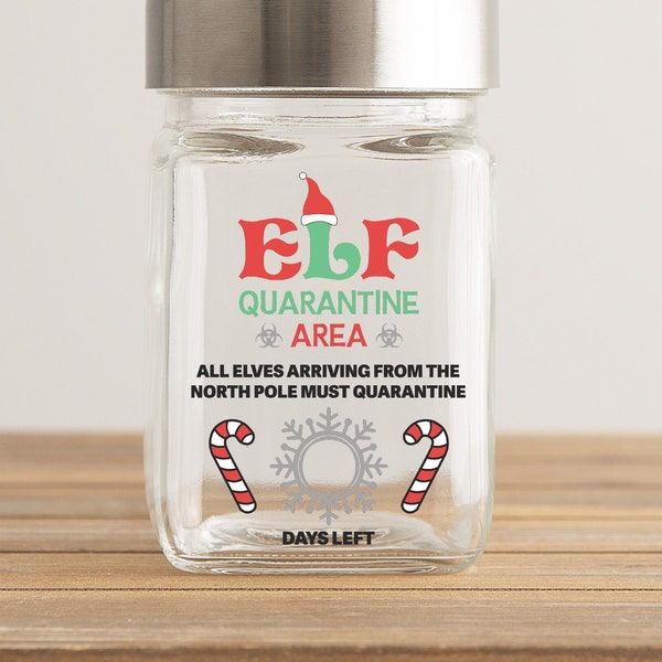 Elf Quarantine Svg, Christmas Elf Quarantine Jar Svg, Cut file for Cricut and Silhouette