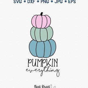 Calabaza Todo Svg, Calabazas Apiladas Svg, Otoño Svg, Archivo de corte para Cricut y Silueta