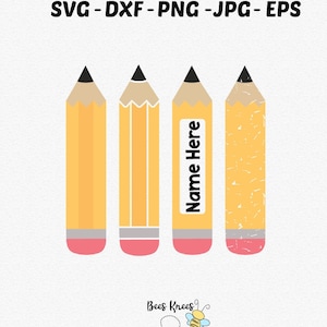 Lápis Svg, Presente do Professor Svg, Lápis Monograma Svg, Arquivo Cricut Cut