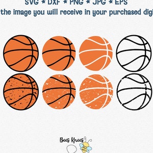 Svg de basket-ball, Svg de basket-ball en détresse, basket-ball fer sur, fichier de coupe pour Cricut et Silhouette