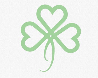 Shamrock SVG, St. Patrick&#39;s Day, Heart Shamrock SVG, 3 Leaf Clover, Celtic Shamrock, Cut File for Cricut and Silhouette
