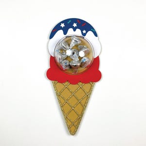 Patriotische Eis Waffel Kuppel Candy Halter Svg, 4. Juli, DIY Party Favors Svg, Cricut Cut File