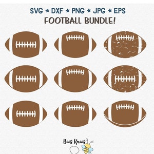 Football Svg, Distressed Football Svg, Football Bundle, Cut file for Cricut and Silhouette