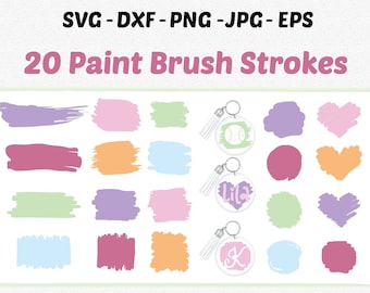 Free Paint Brush Stroke Keychain Background Svg SVG PNG EPS DXF File
