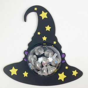Zauberer Hut Süßigkeiten Halter, Halloween Süßigkeiten Halter Vorlage, DIY Süßes oder Saures SVG, Cricut Cut Datei
