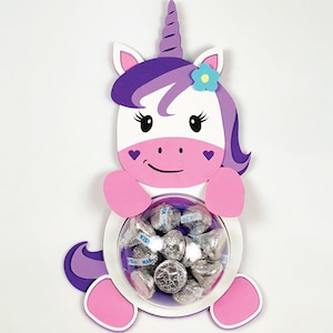 Dôme licorne porte-bonbons Svg, Saint-Valentin, bricolage cotillons Svg, fichier de coupe Cricut