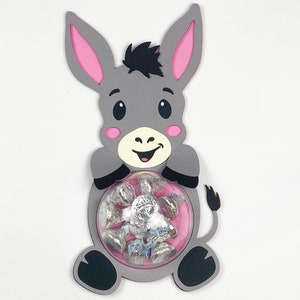 Donkey Dome snoephouder, sjabloon voor snoephouder met boerderijthema, DIY-feestgunsten SVG, Cricut Cut-bestand